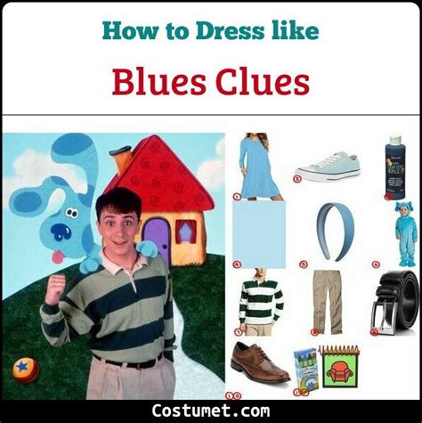Blue Steve Blues Clues Costume For Cosplay Halloween Clue