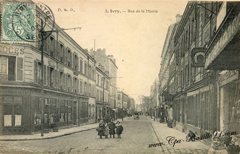 Carte Postale Ancienne Ivry Sur Seine Rue De La Mairie Cartes