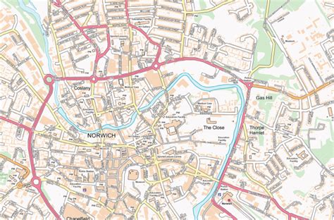 Norwich Street Map Cosmographics Ltd