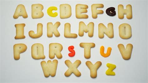 Learn Alphabet With Real Biscuit Abcdefghijklmnopqrstuvwxyz Youtube