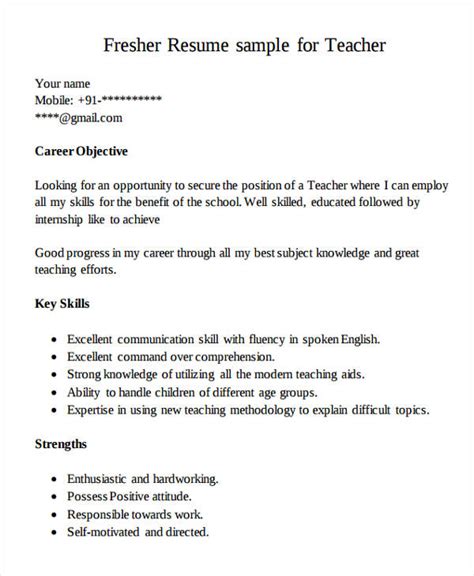 Your resume, particularly how you report your skills on your resume, can determine how far along you advance in the hiring process. 19+ Best Fresher Resume Templates - PDF, DOC | Free ...