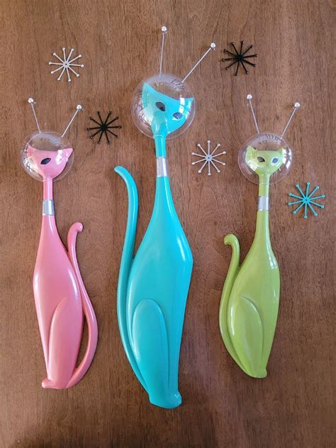 Vintage Cosmic Mid Century Modern Sexton Space Age Cats 4611667623