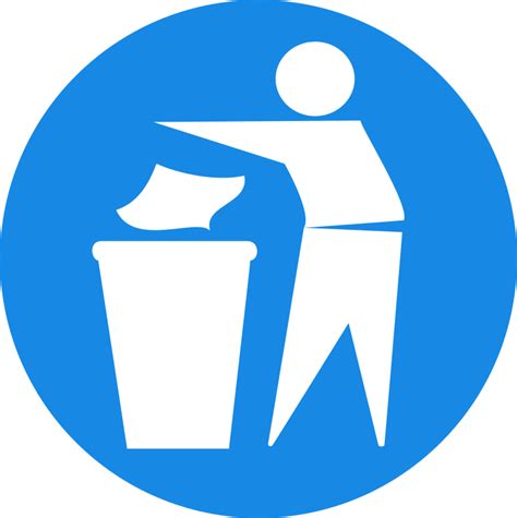 Put Rubbish In Bin Signs Openclipart