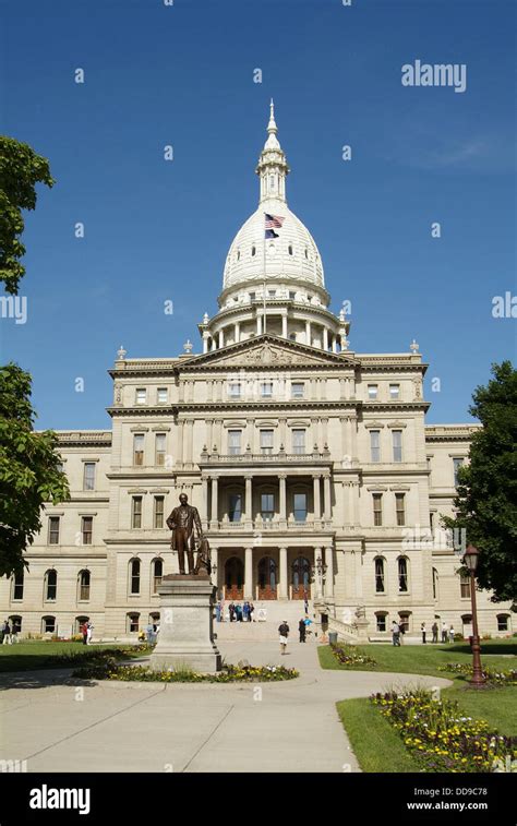 Michigan State Capitol Building Lansing Michigan Usa Stock Photo Alamy