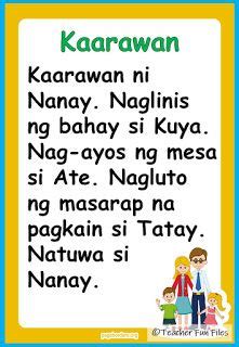 Teacher Fun Files: Filipino Reading Materials for Kindergarten