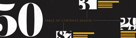 Table of contents designs are often overlooked or dismissed in preference for to what are perceived as more important design matters. Designing the perfect table of contents: 50 examples to ...