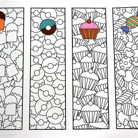 Maybe you would like to learn more about one of these? Sweets Bookmarks - PDF Zentangle Coloring Page | Coloring bookmarks, Coloring pages, Bookmarks ...