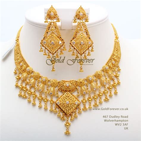 22 Carat Indian Gold Necklace Set 556 Grams Codens1039 Bridal Gold