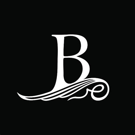 Best Silhouette Of A Fancy Letter B Illustrations Royalty Free Vector