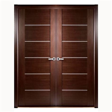 Many house plans are presented with customer's photos. Aries Mia Interior double Door in a Wenge Finish with Stainless Steel Strip - Aries Interior Doors