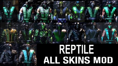 Mortal Kombat X All Reptile Mkx Costume Skin Pc Mod Mk Mkxl Update Mk11