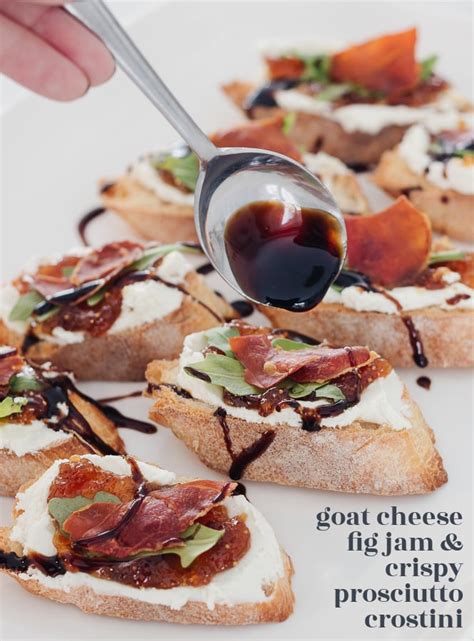 Whipped Goat Cheese Fig And Prosciutto Crostini The Lilypad Cottage