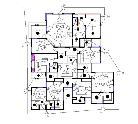 2D CAD Residential Lighting Plan CADBlocksfree Thousands Of Free