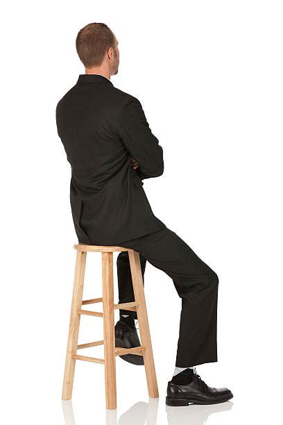 Stool Sitting Rear View People Stock Photos Pictures And Royalty Free