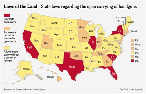 Open Carry States Map Map Of The Usa With State Names