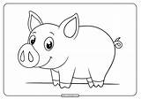 Pig Coloring Printable Children Whatsapp Tweet Email sketch template