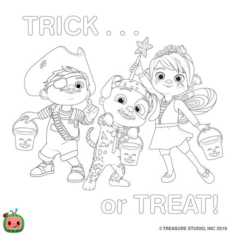 Cocomelon Coloring Pages Halloween