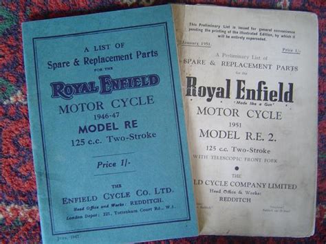 We have a great collection of royal enfield parts online in the uk. ROYAL ENFIELD model RE 125 1946-47 spare parts list ...