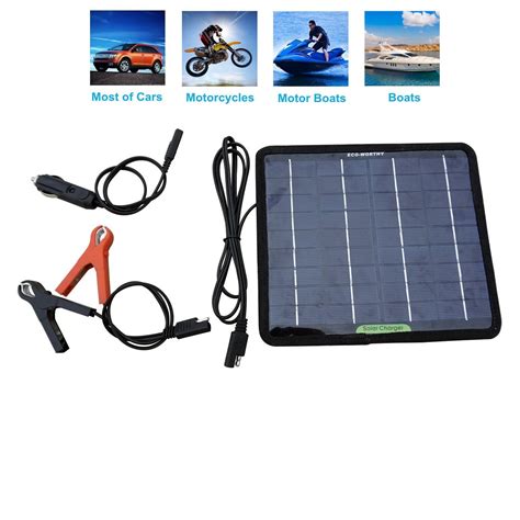 Solar Powered Panel Battery Charger Maintainer Car Marine Boat Rv