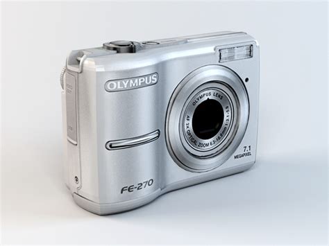 Olympus Fe 270 Digital Camera 3d Model 3ds Max Files Free Download