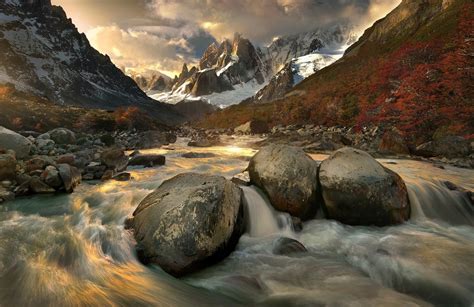 Photography Landscape Nature Morning Sunlight Mountains River