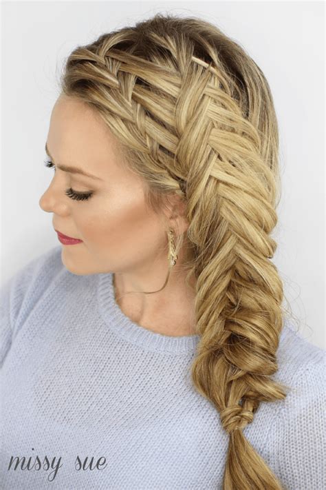 The smaller the piece, the more it will look like a fishtail. Waterfall and Inverted Fishtail Braid