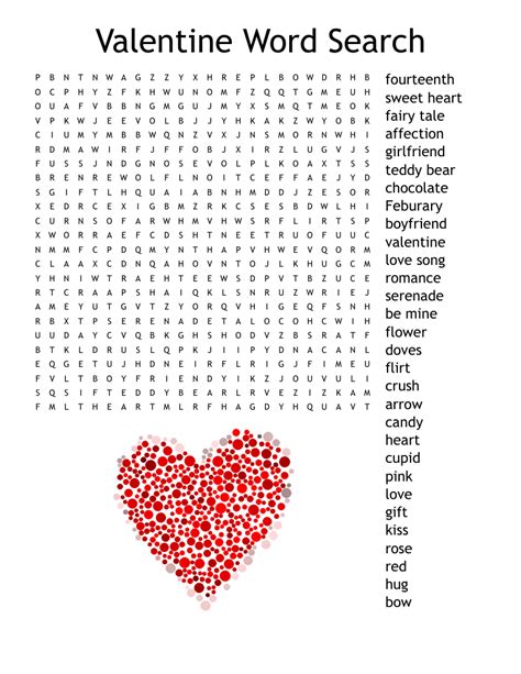 valentine word search wordmint