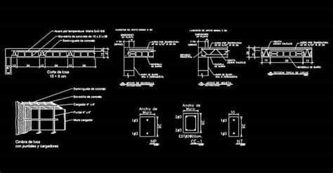 Detalles Losa Vigueta Y Bovedilla En AutoCAD DWGAutoCAD