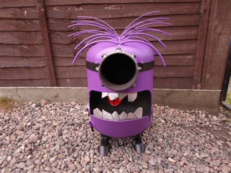 Despicable Me Minion Garden Burners Made From Gas Bottles Logwood