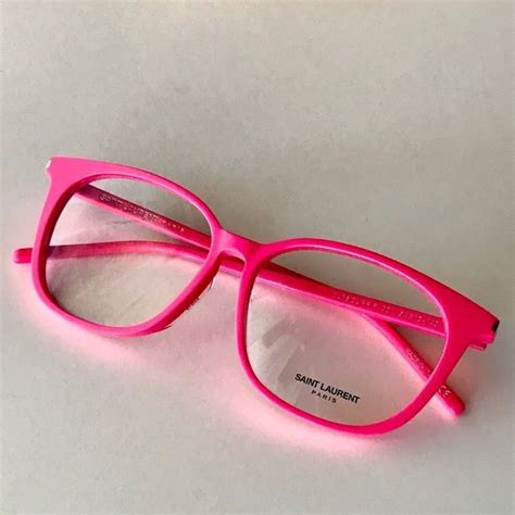 Saint Laurent Ysl Hot Pink Eyeglasses Frames Pink Eyeglasses