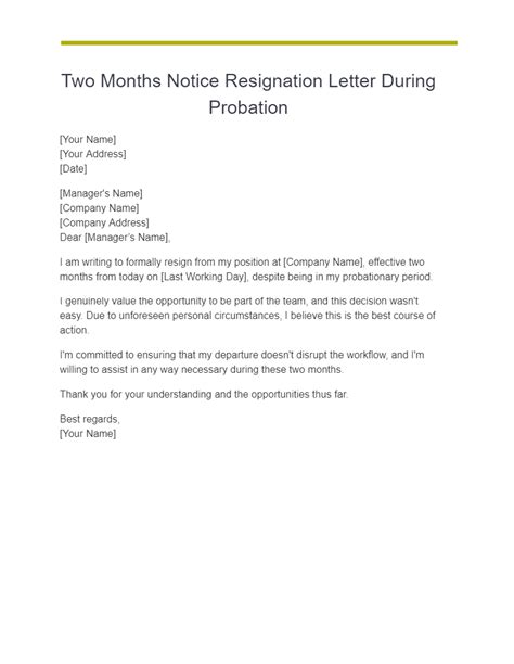 13 Two Months Resignation Letter Examples How To Write Tips Examples