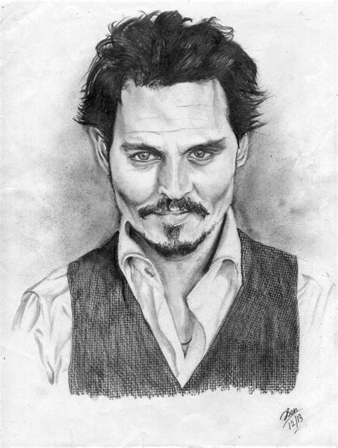 Johnny Depp Pencil Sketch Portrait By Sathun On Deviantart