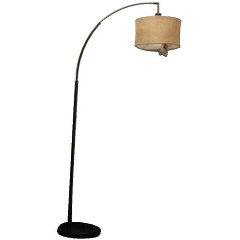 Tomshine floor lamp industrial arc light with hanging lamp shade, led. Better Homes and Gardens Burlap Arc Floor Lamp, Bronze ...