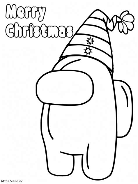 Among Us Merry Christmas Coloring Page 14 Coloring Page