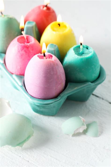 Diy Colorful Egg Candles In 2020 Easter Crafts Diy Diy Egg Candles