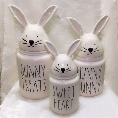 Rae Dunn Easter Canisters Bundle On Mercari Bunny Treats Hunny Bunny