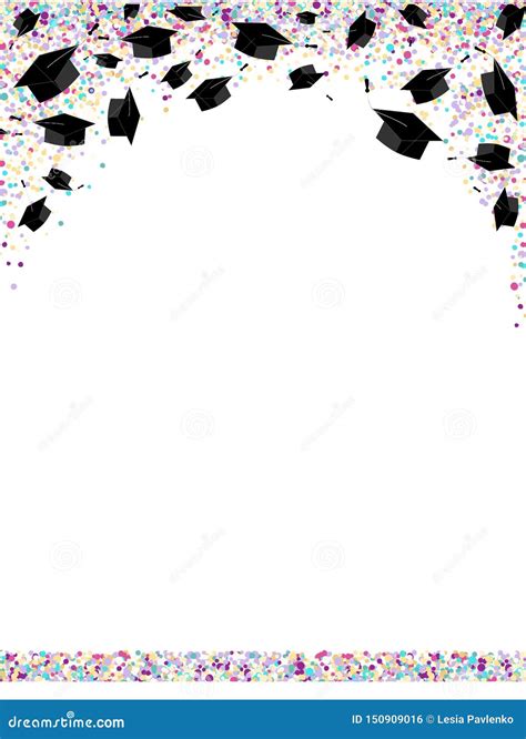 Casquillos Graduados En Fondo Coloreado Multi Brillante Del Confeti