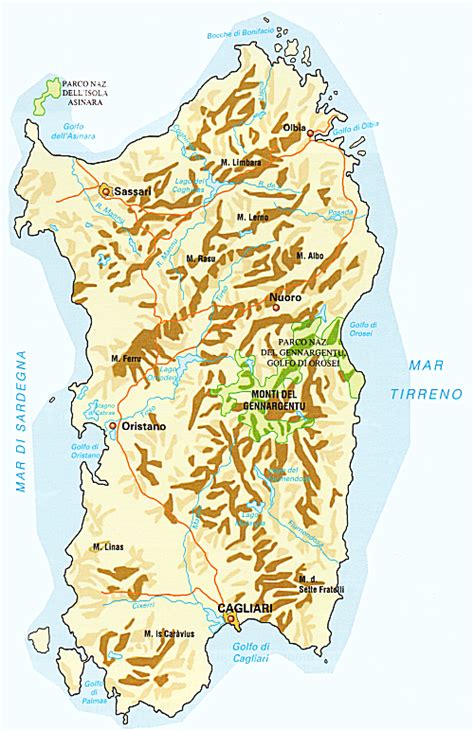 Cartina Fiumi Sardegna Tomveelers