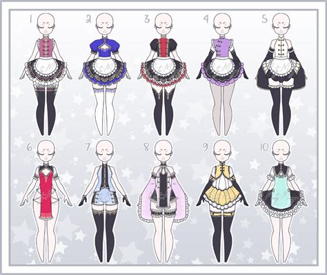 Outfit Adoptable Batch 37 Open By Minty Mango On Deviantart Drawing Anime Clothes Clothing