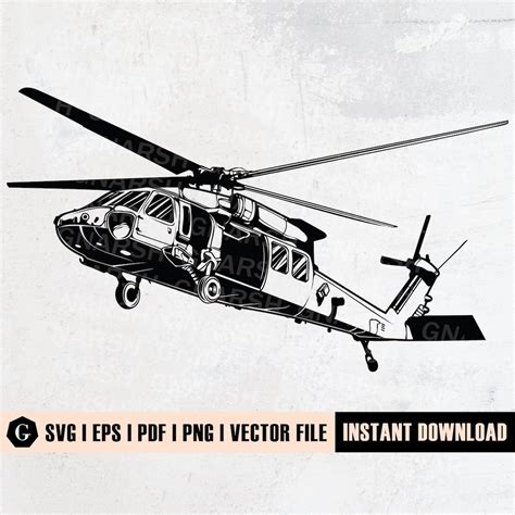 Black Hawk Helicopter Svg Helicopter Svg Chopper Svg Helicopter Clipart