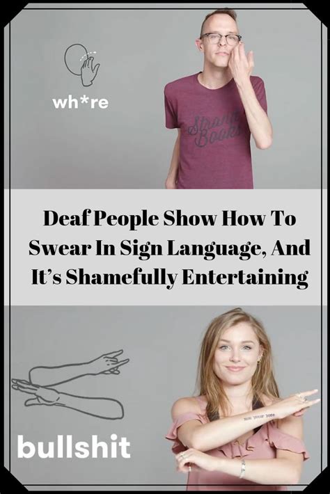 list of how to swear in sign language cards references