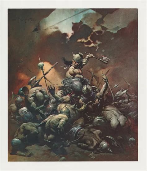 Frank Frazetta 1970s Print The Destroyer Fantasy Sci Fi Conan Picture