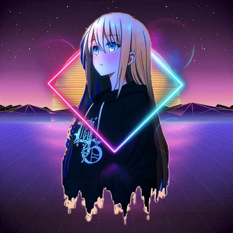 Neon Anime Electric Blue Magenta Hd Phone Wallpaper Peakpx