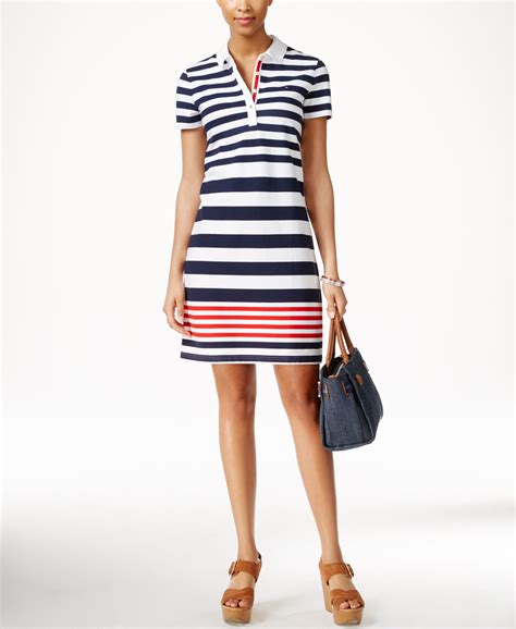 Tommy Hilfiger Striped Polo Shirtdress Dresses Women Macy S Tommy Hilfiger Dress Shirt