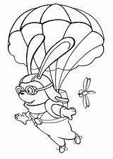 Parachute Coloring sketch template