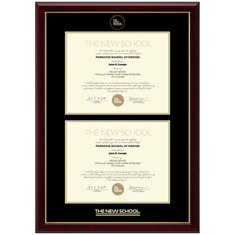 Double Diploma Frame In Gallery The New School Item 366811 From The