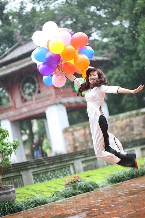 Free Images Girl Woman Flower Jump Asian Spring Color Asia Freedom Happy Balloons