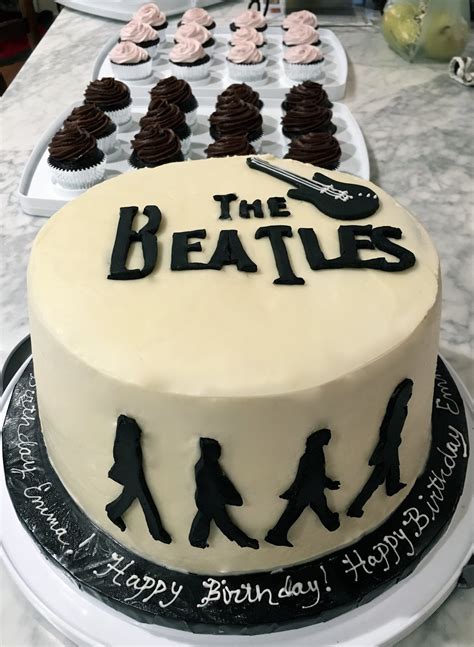 Homemade Chocolate Beatles Cake With Swiss Meringue Icing And