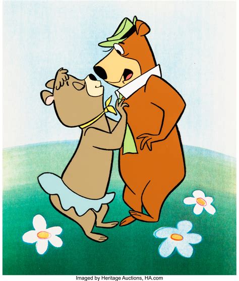 Yogi Bear And Cindy Bear Publicity Cel Hanna Barbera C Lot 13834