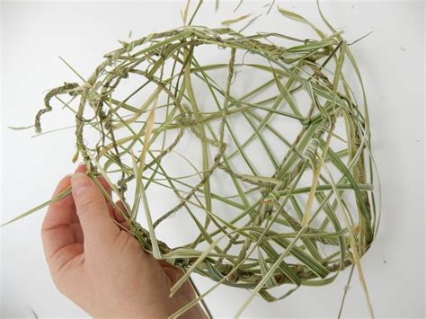 Knot And Weave In Grass To Fill In The Gaps And Break Up The Wire And